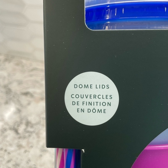 2024 Summer Reusable Cold Cups with Dome Lids, Straws. 5 Cups. Unopened box. NWT - Picture 4 of 8